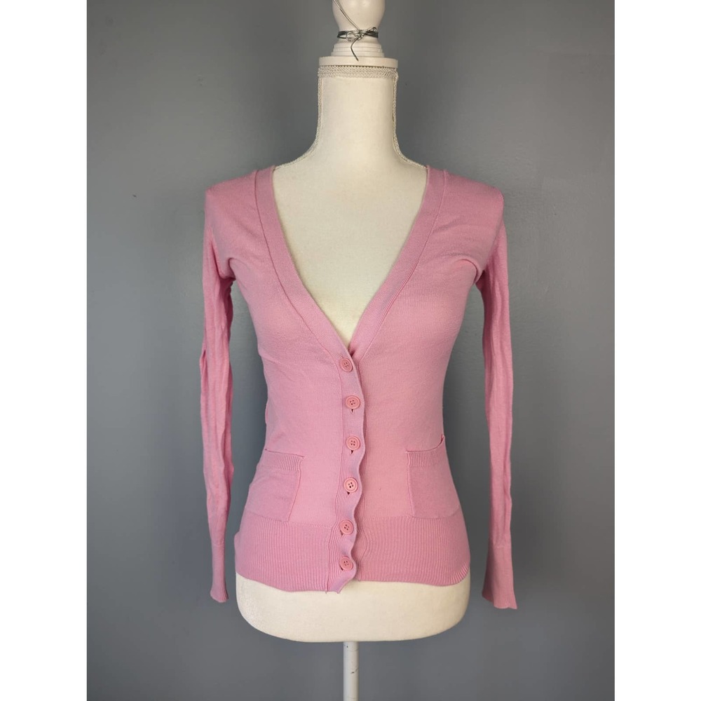 Pink cardigan with buttons